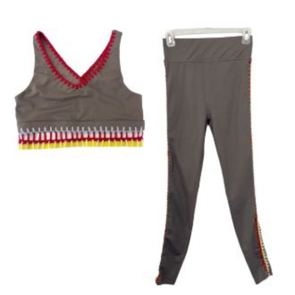 Carbon38 La Plage Sports‎ Bra & Leggings Matching Set Yoga - Size Small